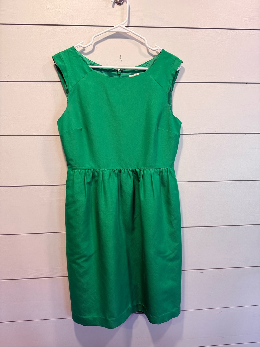 J. Crew Kelly Green Sleeveless Fit-and-Flare Dress